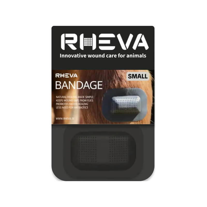 Rheva Wound Protection Small: visible bandage for small wounds in a clear Rheva package.