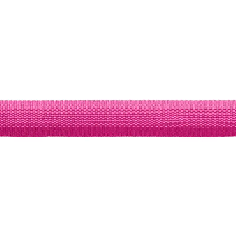 A flat Ruffwear Front Range Collar Pink Rose lies horizontally on a white background.