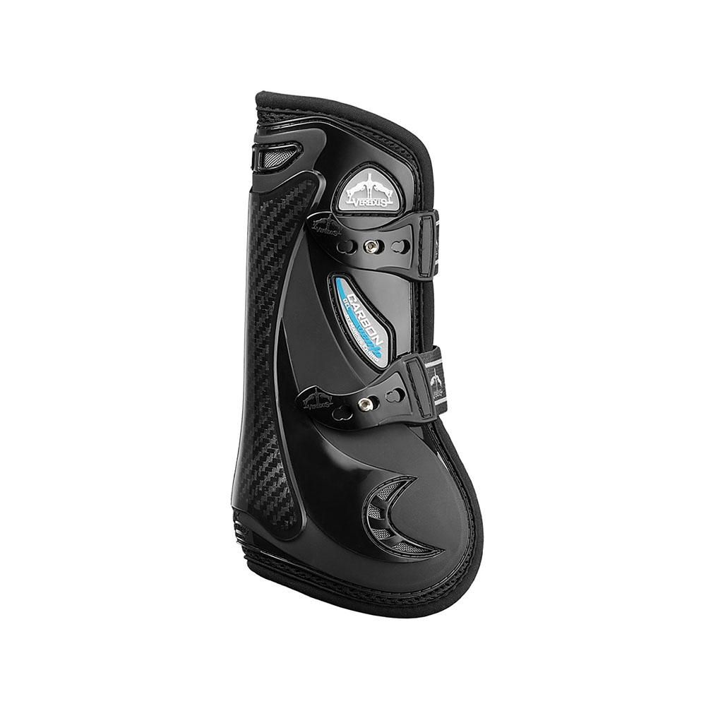 Veredus Carbon Gel Vento front tendon boot with buckle straps and double ventilation.
