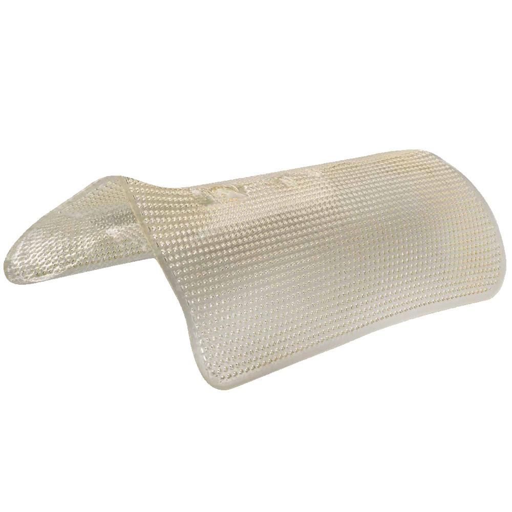 Acavallo Thin-Skin Gel Pad Clear: curved, textured non-slip pad for support and cushioning.