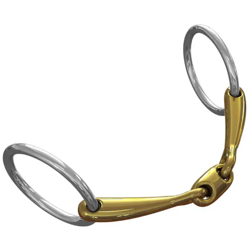Neue Schule Pony Tranz Angled Lozenge Loose Ring with ergonomic jointed gold and silver mouthpiece.