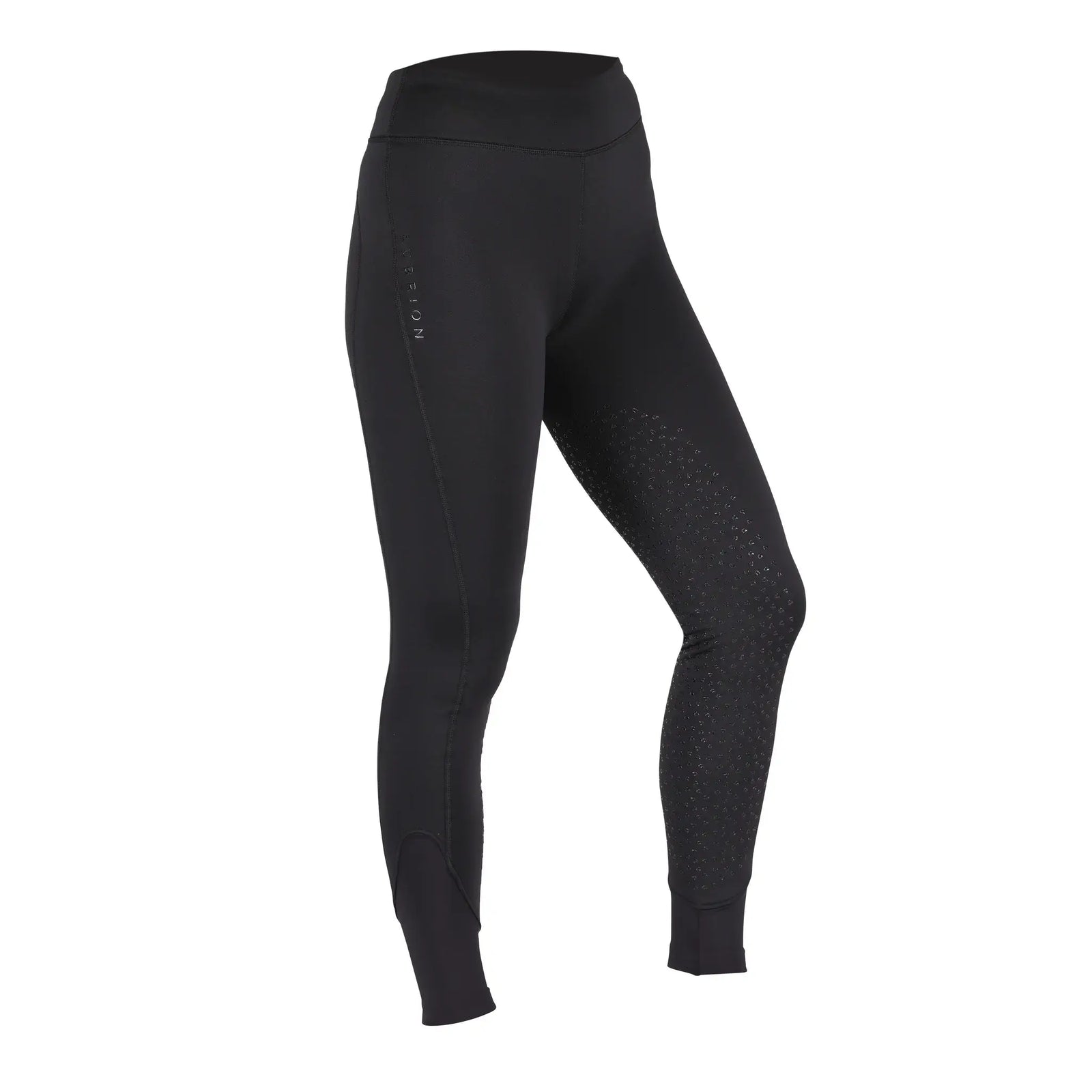 Aubrion Porter Winter Riding Tights Maids Young Rider Jet Black