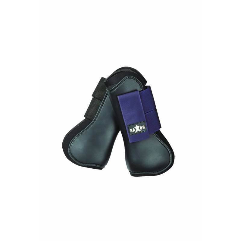 Saxon Open Front Boots Black/Purple