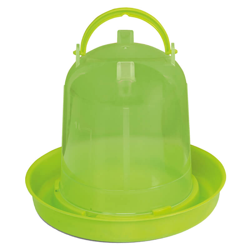 Gaun Chicken Drinker Eco Green with semi-transparent tank and round base tray.