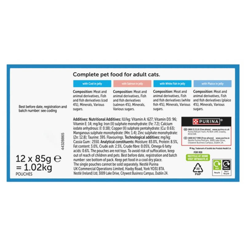 Felix Original Fish Selection in Jelly Wet Cat Food 12x85g-Pet n Pony-Felix