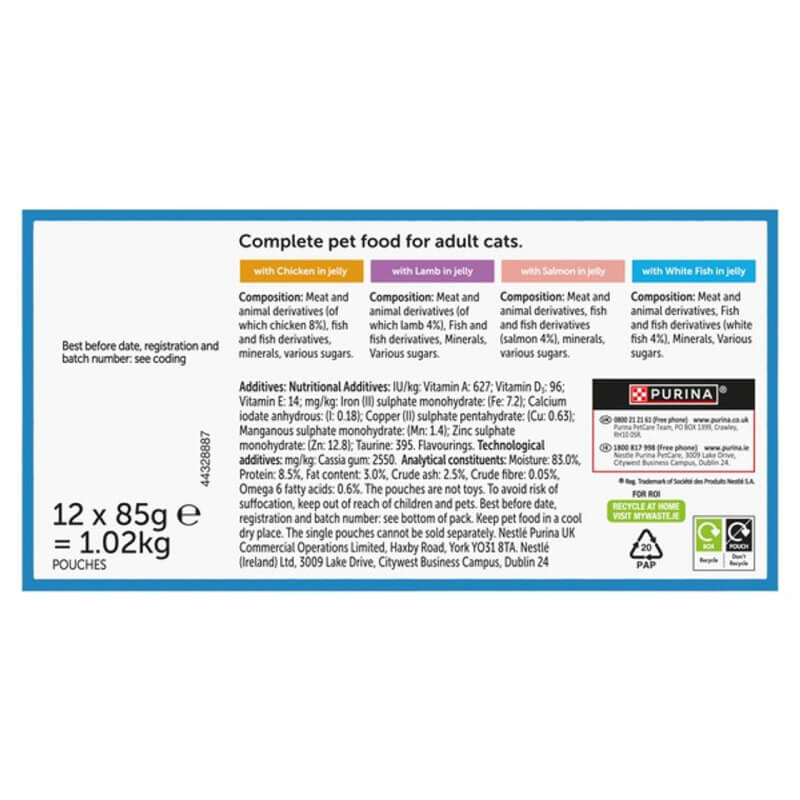 Felix Original Mixed Selection in Jelly Wet Cat Food 12x85g-Pet n Pony-Felix