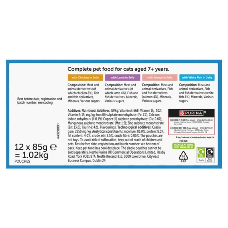 Felix Original Senior 7+ Mixed Selection in Gravy Wet Cat Food 12x85g-Pet n Pony-Felix