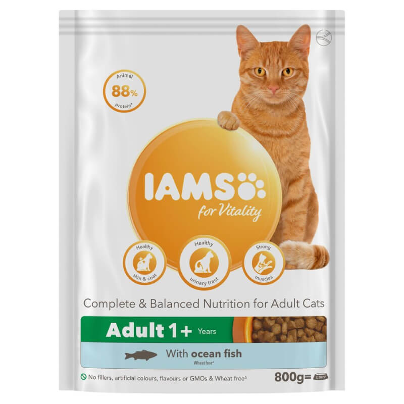 Iams Vitality Adult Cat Ocean Fish 800g-Pet n Pony-Iams Cat
