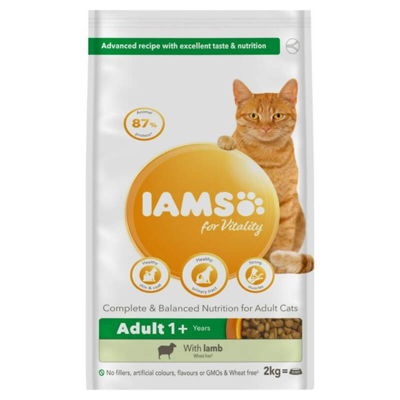 Iams Vitality Adult Cat Food Lamb 2kg