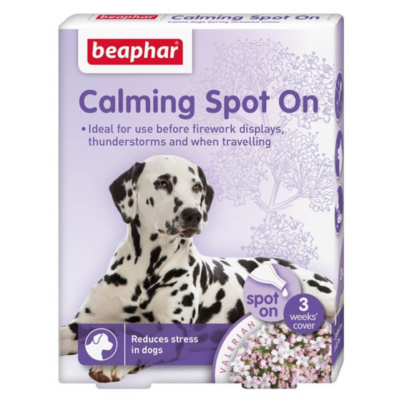 Beaphar Calming Spot On Dog (3 Vials) SNG helps relieve your dog's anxiety.