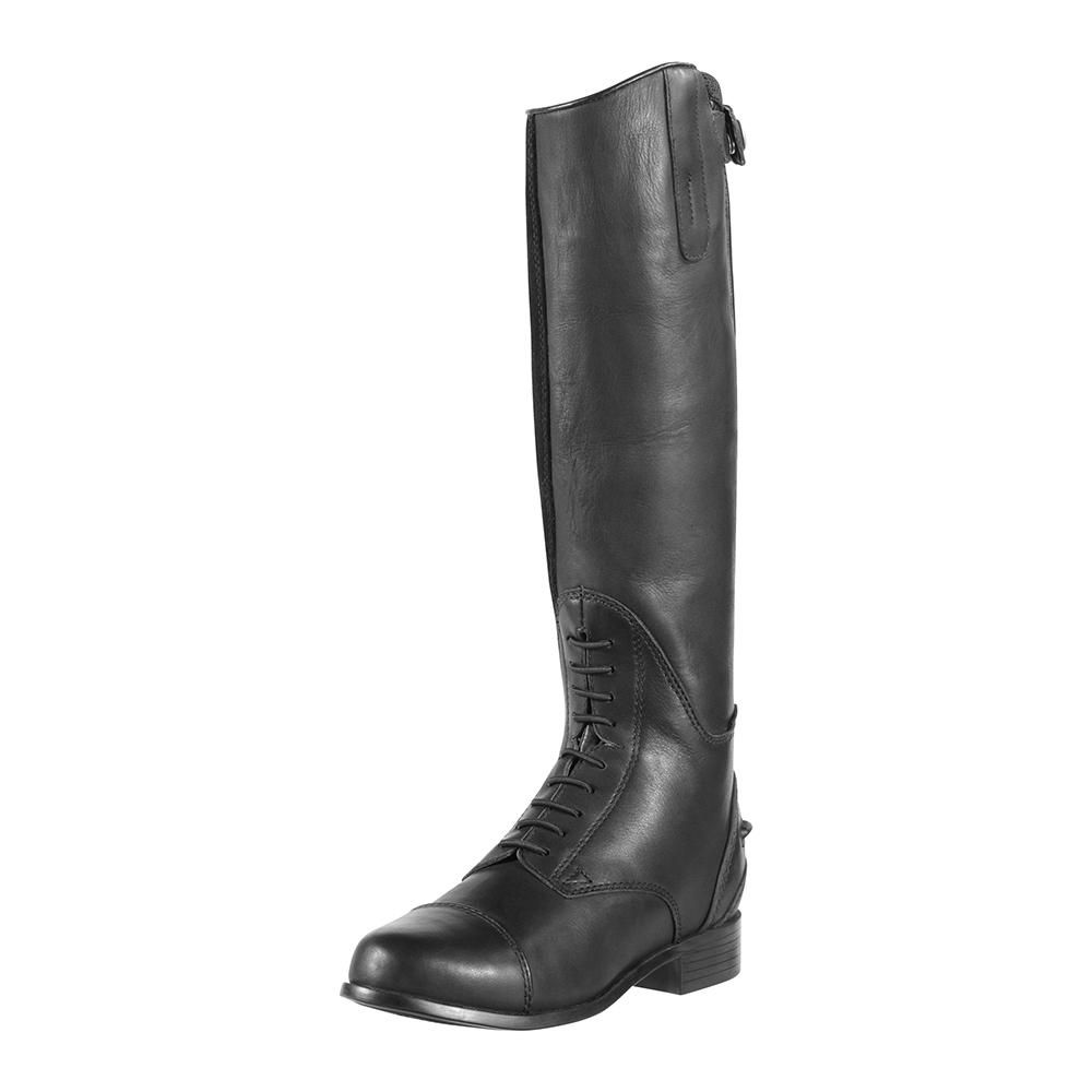 Ariat Junior Bromont Tall H20 Boots: black equestrian boots with laces and back zipper.