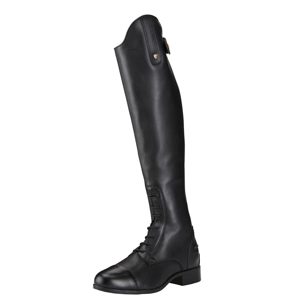 Ariat Women's Heritage Contour II Field Zip Boots in tall premium leather with laces and low heel.