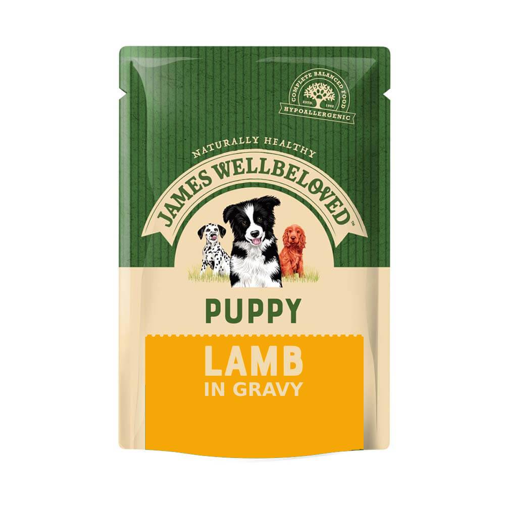 James Wellbeloved Puppy Pouch Lamb &amp; Veg Grain Free Pouch100g-Pet n Pony-James Wellbeloved