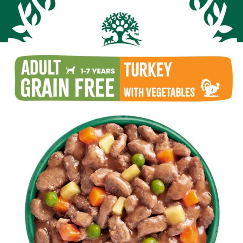 James Wellbeloved GF Adult Turkey in Gravy Dog Pouch 90g with natural ingredients.
