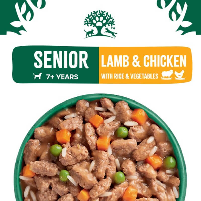 James Wellbeloved Senior Lamb &amp; Chicken in Gravy Dog Pouch 90g, made with natural ingredients.