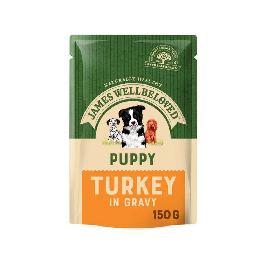 James Wellbeloved Turkey and Rice Puppy Pouch 150g