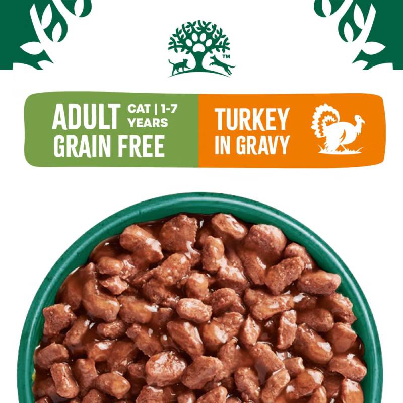James Wellbeloved Turkey Senior Cat Pouch 85g wet food in gravy for senior cats.