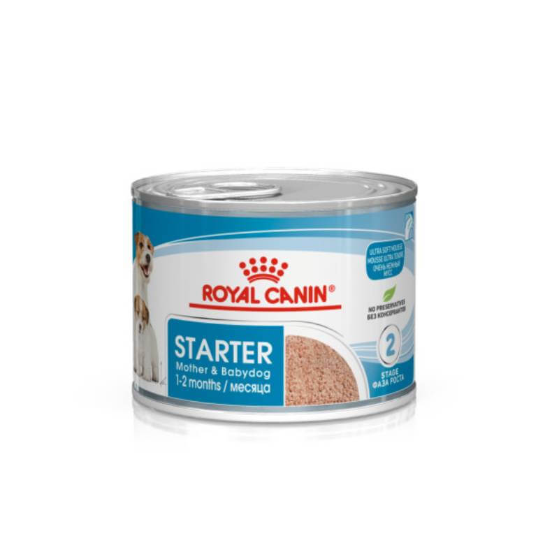Royal Canin Starter Mousse 195g for pregnant, lactating dogs &amp; weaning puppies.