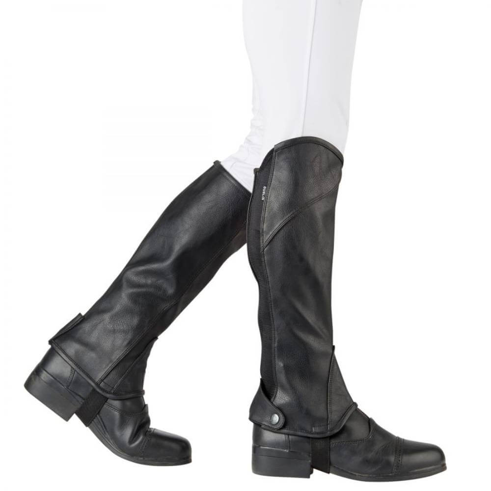 Dublin Stretch Fit Half Chaps Childs Black-Pet n Pony-Dublin