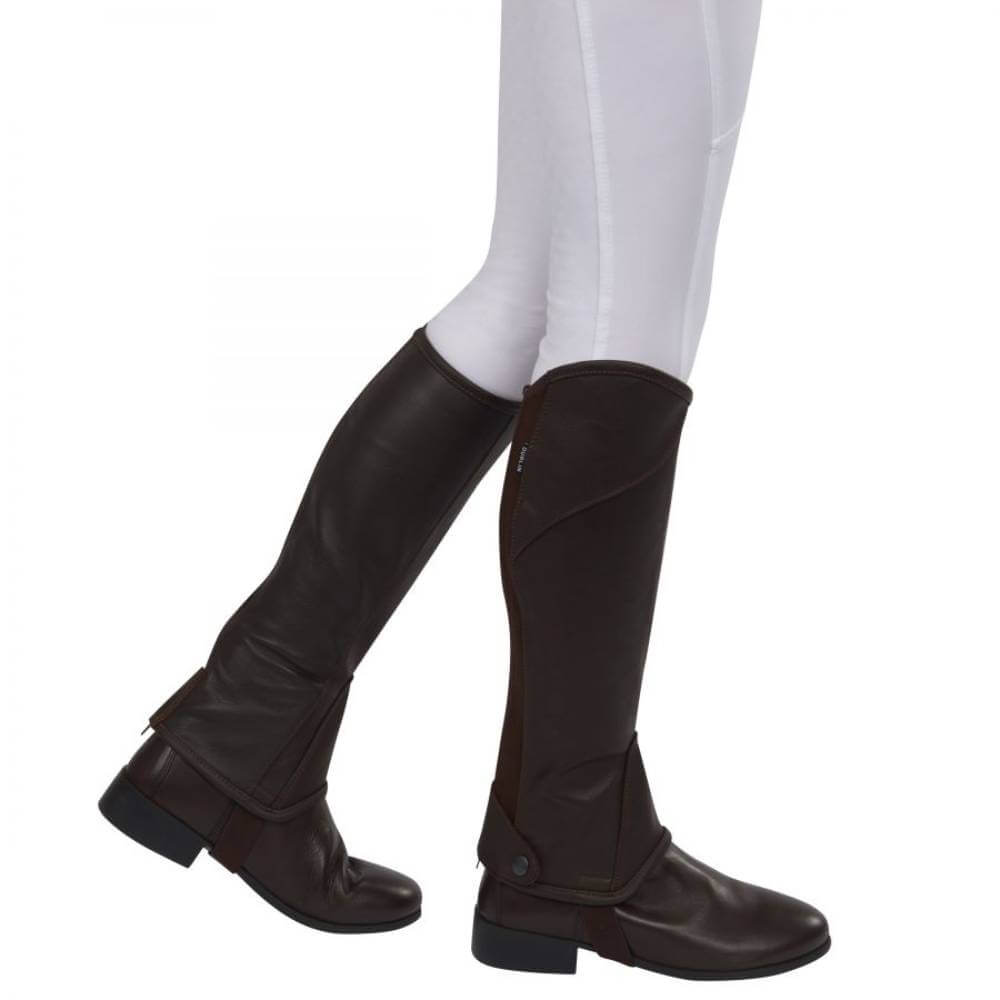 Dublin Stretch Fit Half Chaps Childs Brown-Pet n Pony-Dublin