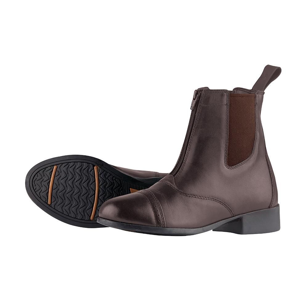 Dublin Elevation II zip jodhpur boots in full grain leather with black rubber soles.