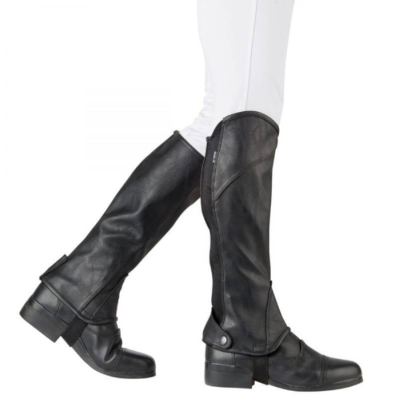 Dublin Fusion Half Chaps Adults Black-Pet n Pony-Dublin