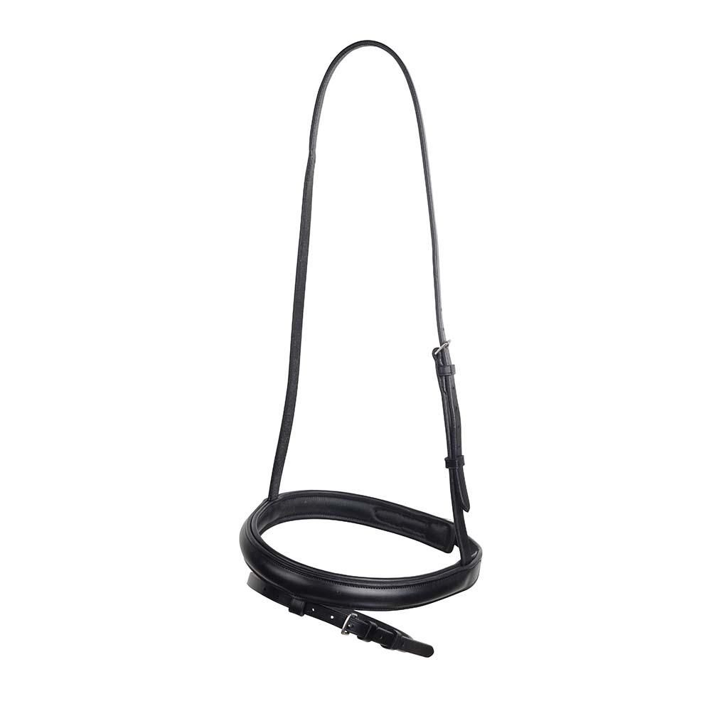 Collegiate Flash Noseband by Collegiate, European leather with buckle, on white background.
