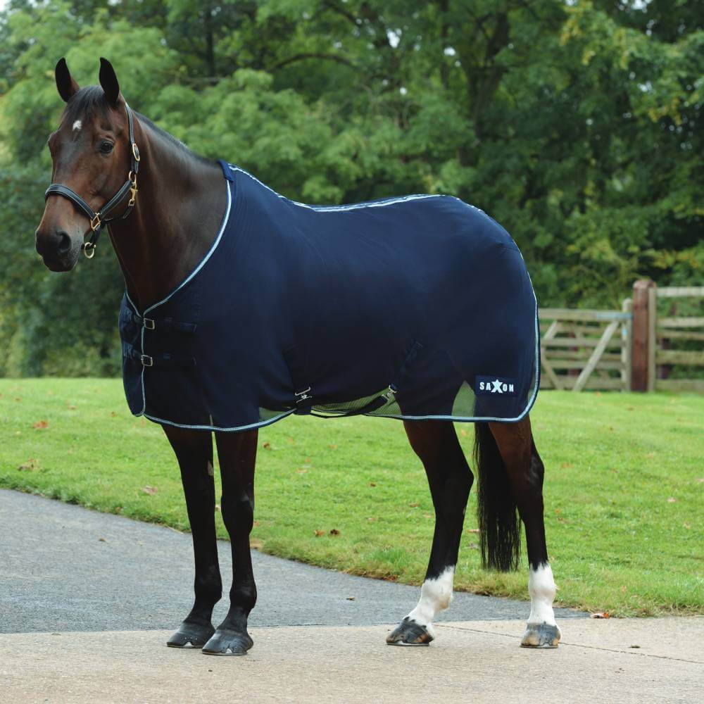 Saxon Element Net Cooler Standard Neck Navy/Blue-Pet n Pony-Saxon