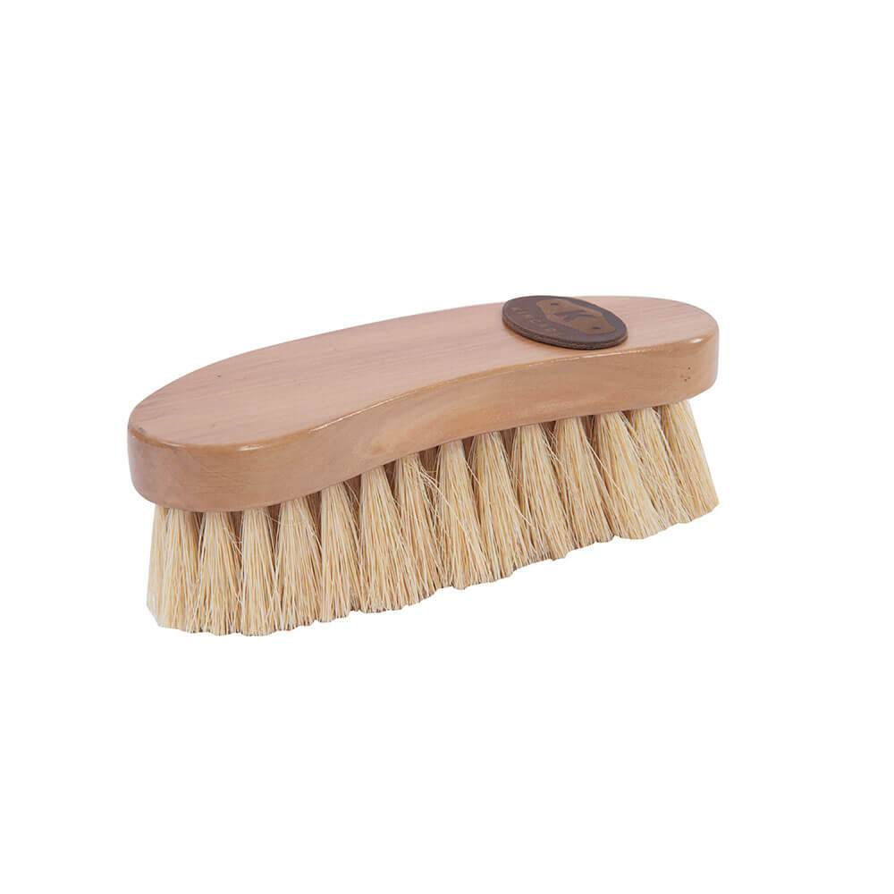 Kincade Wooden Deluxe Banana Shaped Dandy Brush with natural Mexican fibre.