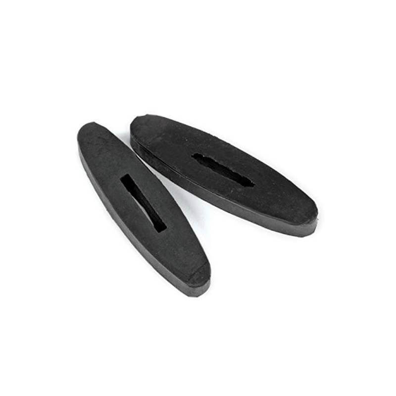 Roma Rubber Rein Stop Pair by Roma, black oval rubber stops with center slits, set of two.