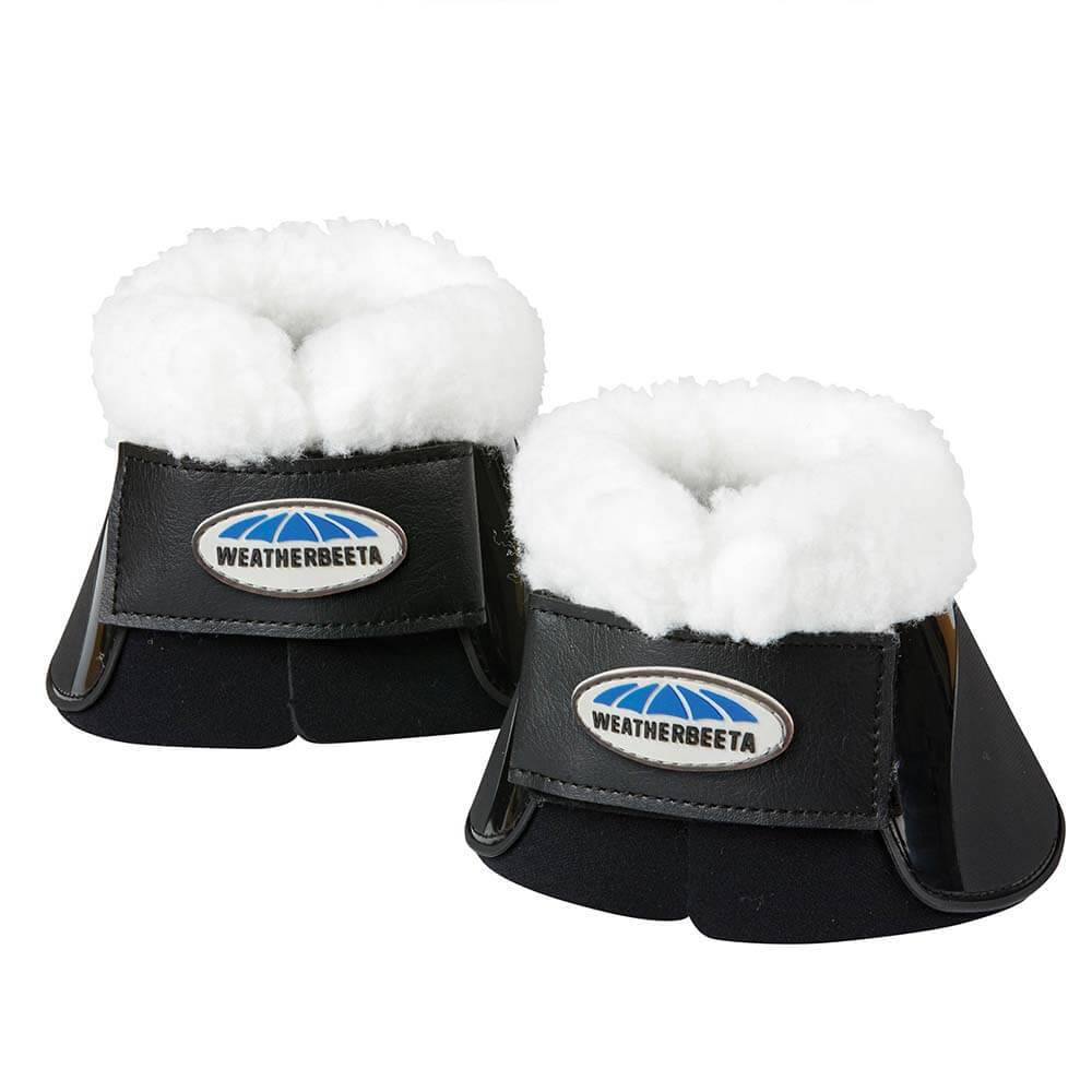 Weatherbeeta Fleece Trim Impact Bell Boots provide stylish, protective hoof coverage for horses.