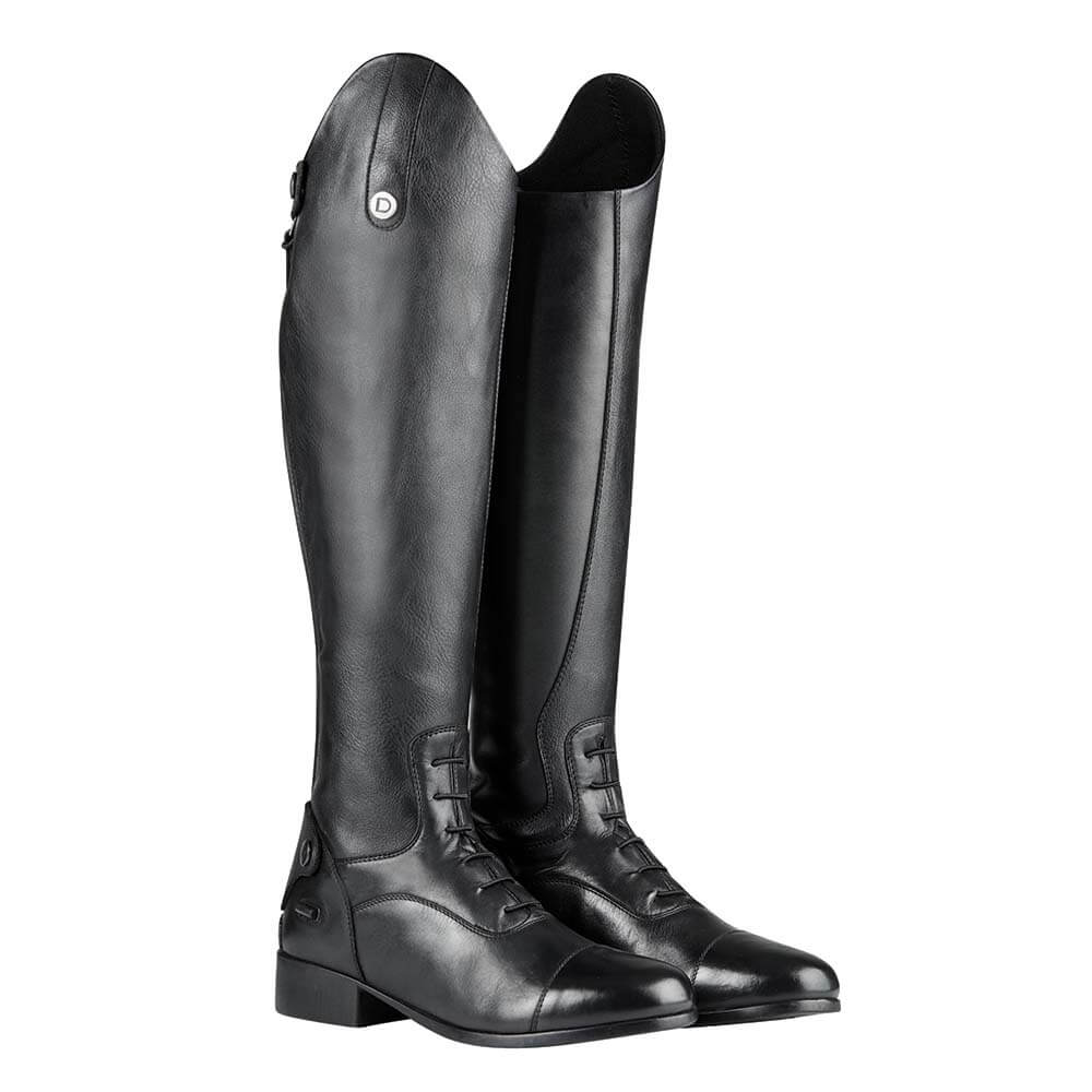 Dublin Arderin Tall Field Boot Childs: black leather, laced, low heel.