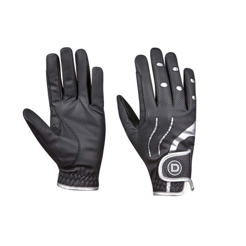 Dublin Pro Everyday Riding Gloves Black/Silver-Pet n Pony-Dublin