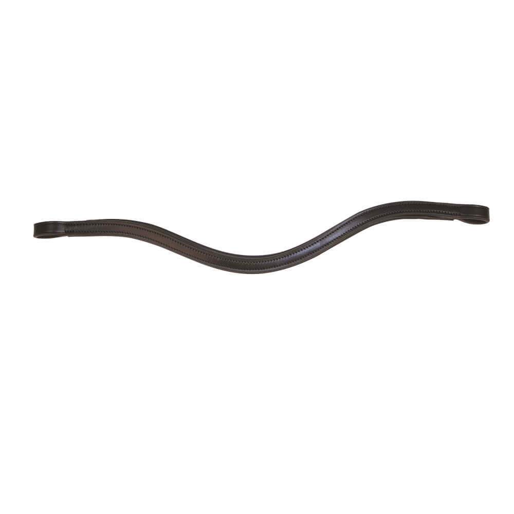 Collegiate Comfitec Training Browband: brown European leather with stitching, by Collegiate.