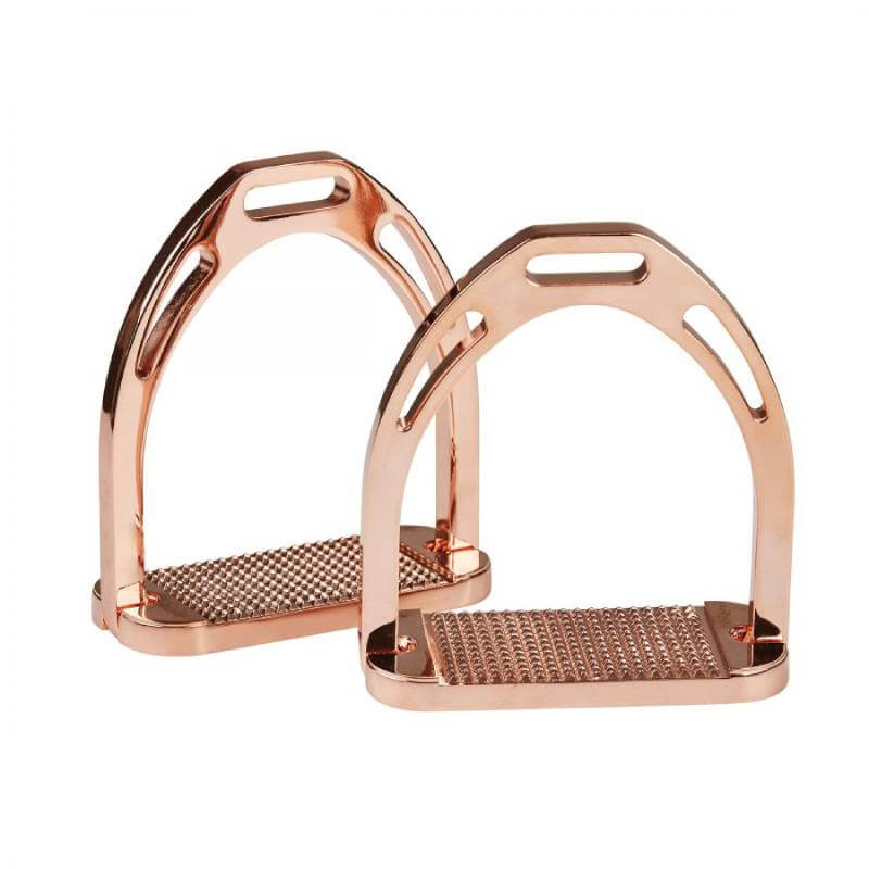 Korsteel Aluminium Stirrups Rose Gold 4½&quot;