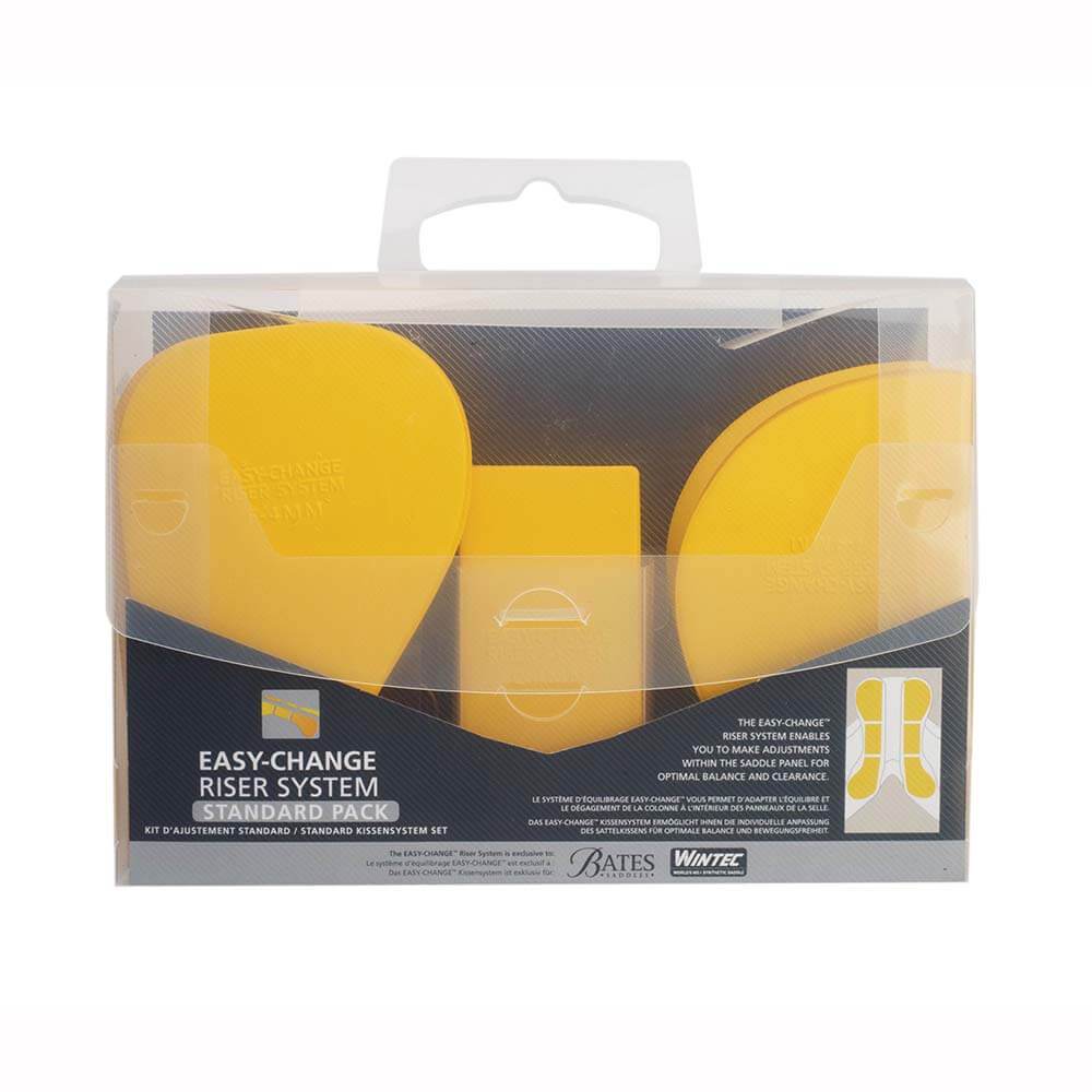 Wintec Easy Change Riser System Standard Pack: clear plastic pack with 3 yellow inserts.