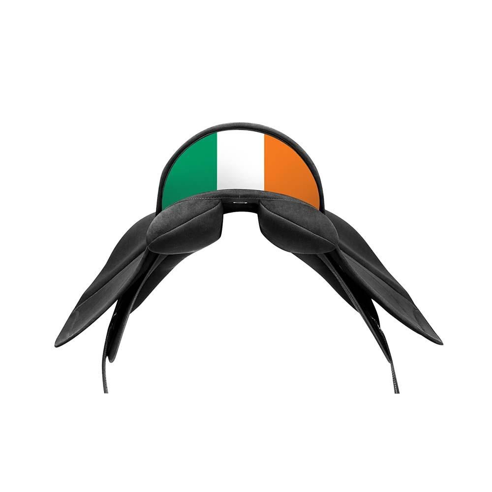 Wintec Winteclite All Purpose Cantle Ireland saddle with Ireland flag, shown on white background.
