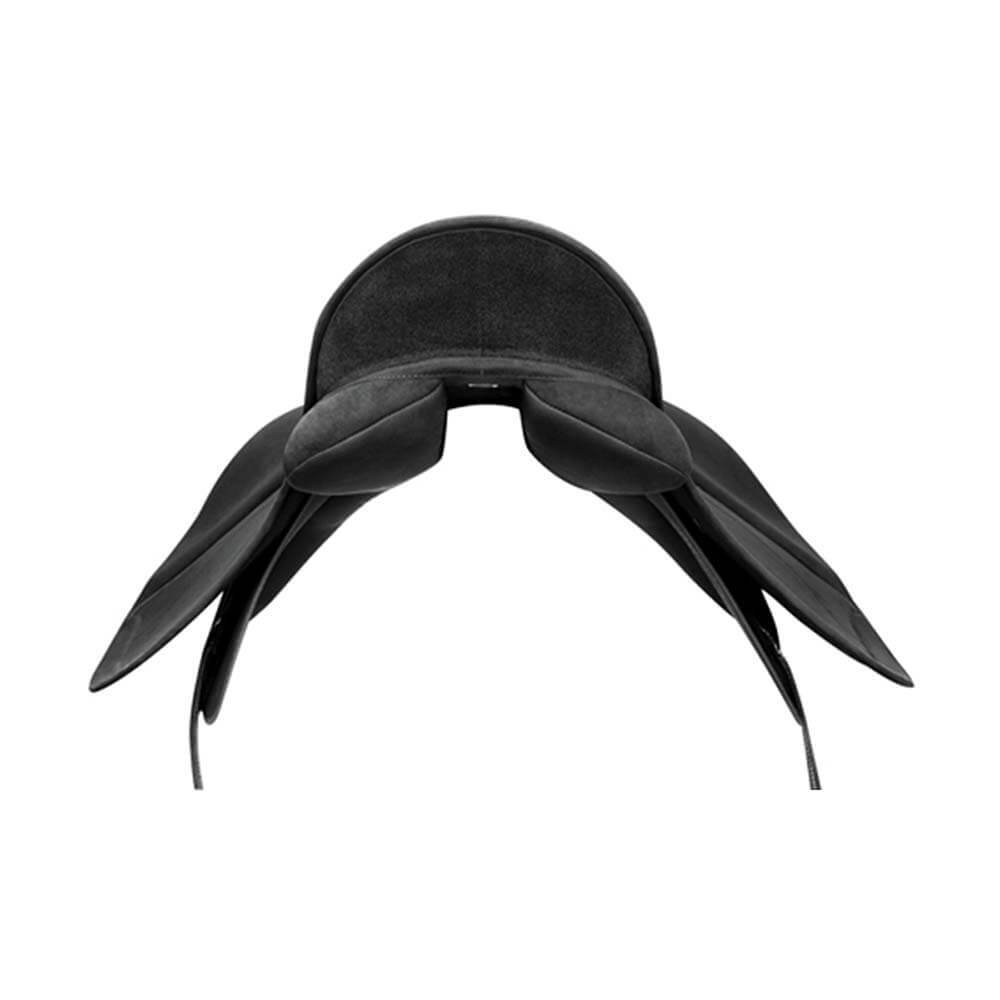 The Wintec Winteclite Wide All Purpose Cantle Black, shown front view on a white background.