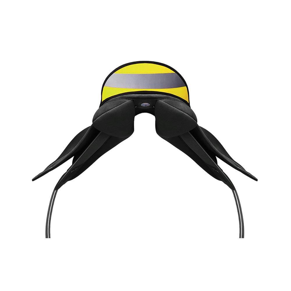 Wintec Winteclite Pony All Purpose Cantle Yellow, front view with high-visibility cantle.