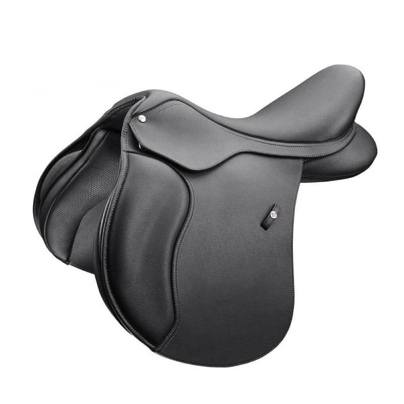 Wintec 500 SC All Purpose HART Saddle by Wintec with smooth black leather and modern design.