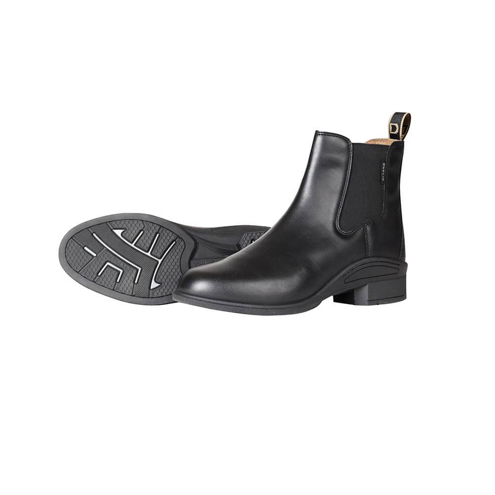 Dublin Altitude Jodhpur Childs Boot by Dublin, black leather with rubber sole and PU footbed.