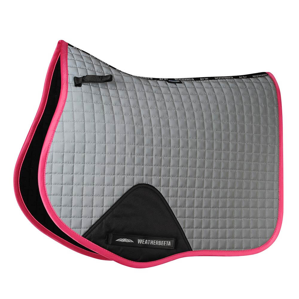 Weatherbeeta Reflective Prime All Purpose Saddle Pad in Silver/Pink, by Weatherbeeta.