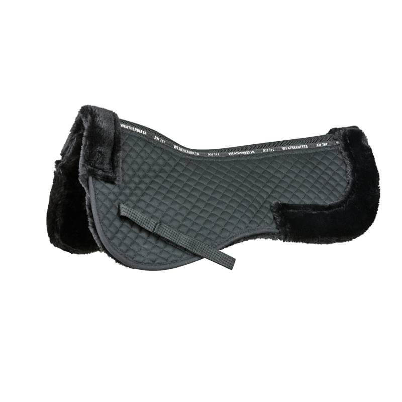 Weatherbeeta Prime Comfy Fleece Half Pad Black with secure strap and quilted design.