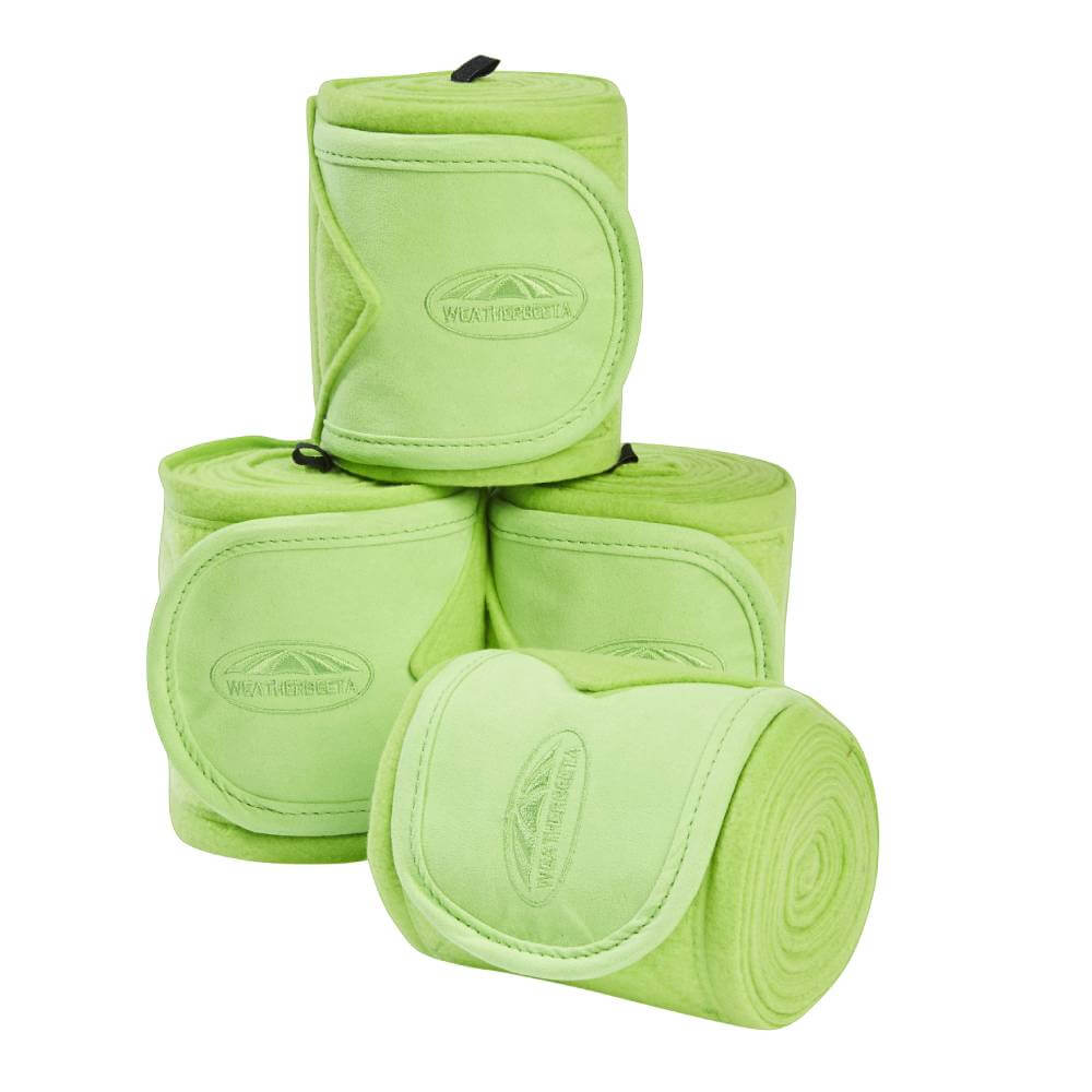 Weatherbeeta Fleece Bandage 4 Pack, 3.5m Lime Green, for horse leg protection.