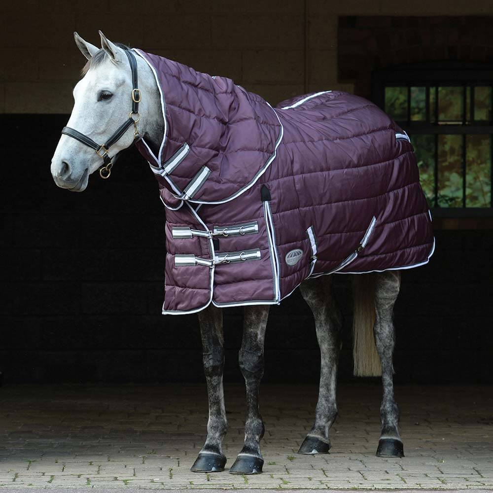 Weatherbeeta Comfitec PP Channel Quilt II Detach-A-Neck Medium Maroon/Grey/White-Pet n Pony-Weatherbeeta