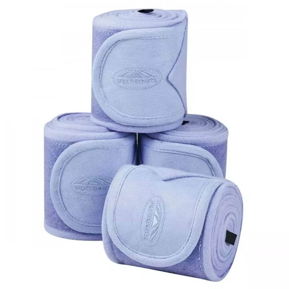 Weatherbeeta Fleece Bandage 4 Pack Lavender 3.5M stacked for horse leg protection.