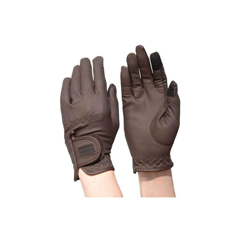 Dublin Everyday Touch Screen Compatible Riding Gloves Brown