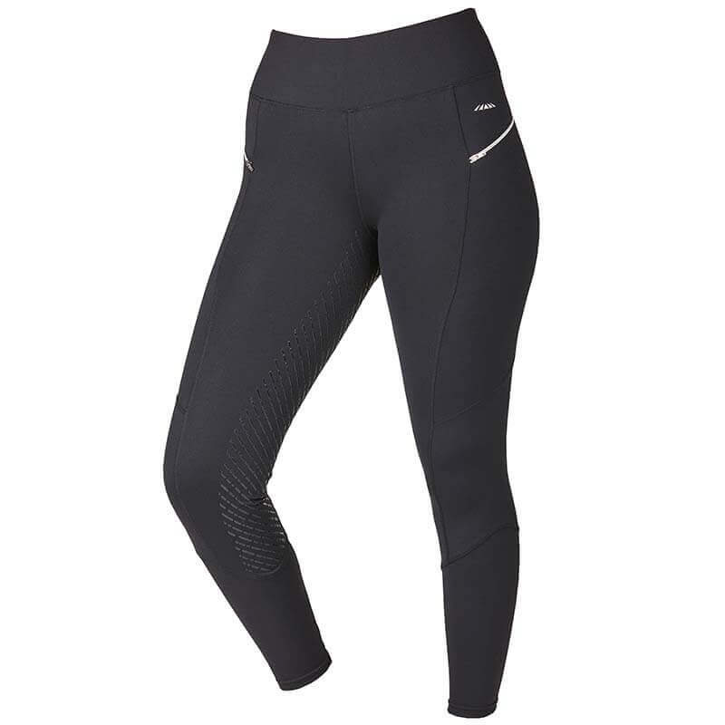 Weatherbeeta Veda Technical Tights Black: high-waisted leggings with textured panels and zips.