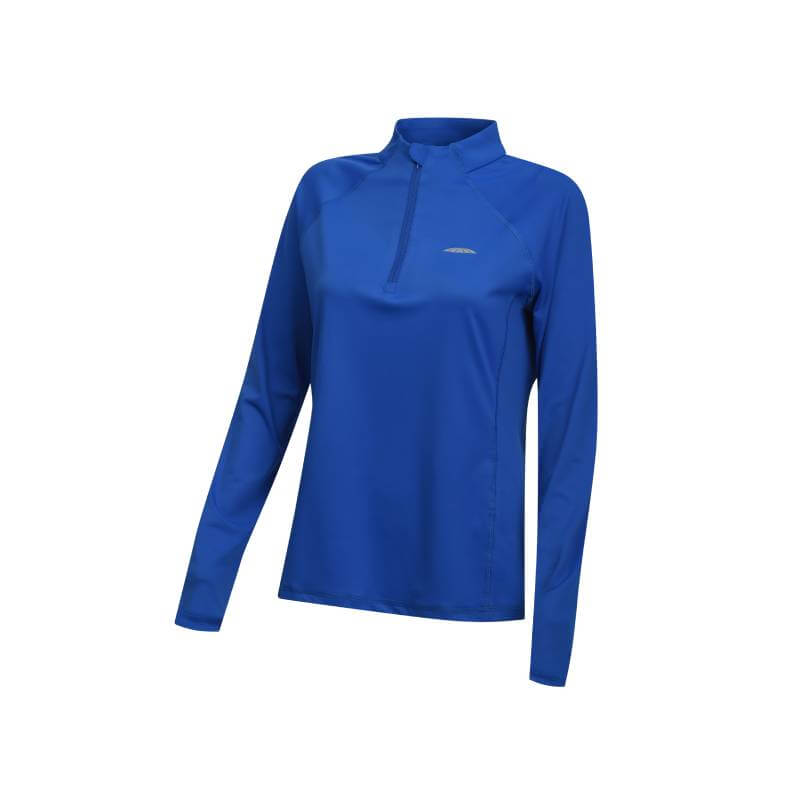 Weatherbeeta Prime Long Sleeve Top Royal Blue: a 4-way stretch technical half-zip pullover.