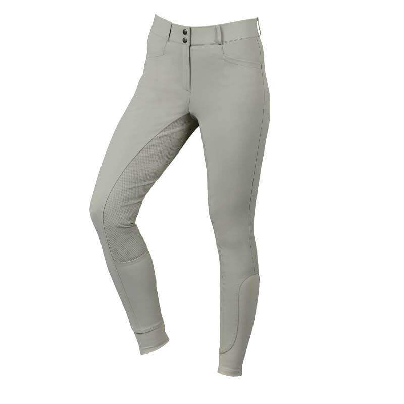 Weatherbeeta Duet Full Seat Breeches Beige with silicone grip, full seat, and belt loops.